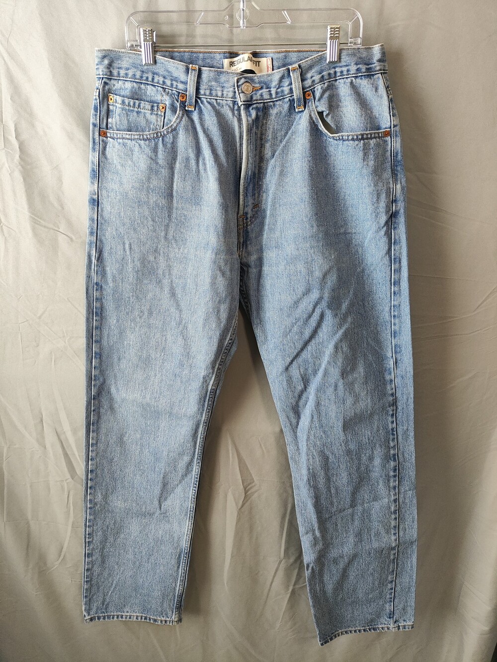 Levis 505 Jeans Mens 36x34 Blue Regular Fit Made India Straight Leg Denim Pants